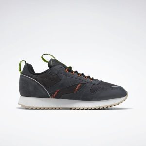 Adidasy Męskie Reebok Classic Leather Ripple Trail Szare/Pomarańczowe/Głęboka Zielone PL 06FBEHI